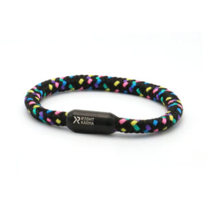 right-karma-Armband-Segeltau-gelb-verschluss-schwarz-midnight-dancer-back-to-the-80ies Accessoire 80er Jahre
